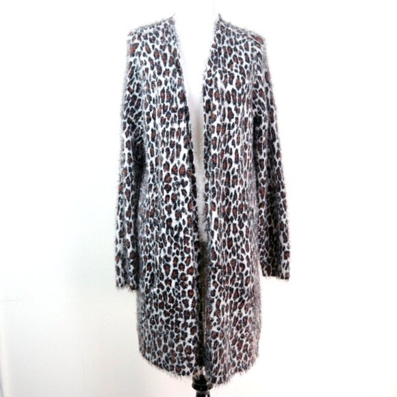 Show Me Your Mumu Size S Easy Cardi Fuzzy Cardigan Cheetah Print - Picture 3 of 10